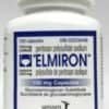 Elmiron (pentosan polysulfate sodium) - Elmiron 100 mg - Front view of a white pharmaceutical bottle for pentosan polysulfate sodium capsules by Janssen.