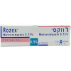 Rozex Metronidazole 0.75 Cream / Flagyl Gel - Front view of a white pharmaceutical tube for metronidazole 0.75% cream by Galderma.