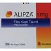 Alipza 1 mg - White and orange manufacturer box for pitavastatin film-coated tablets with Recordati Ilac branding.