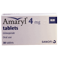 Order Amaryl 4 mg online - 30 tablet box of glimepiride for diabetes management at discount pharmacy prices