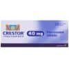 Crestor (Rosuvastatin Calcium) - Crestor 40 mg - Blue and white pharmaceutical box for rosuvastatin film-coated tablets by AstraZeneca.