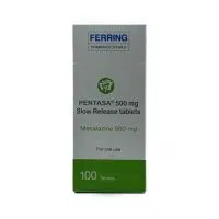 Pentasa 500 mg slow release tablets by Ferring Pharmaceuticals - 100 mesalazine tablets for oral use available through online pharmacy