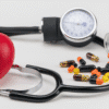 Atacand vs Losartan - A Comparison for Hypertension - Atacand and Losartan - Black and orange capsules spilled from a bottle near a red heart and medical stethoscope.